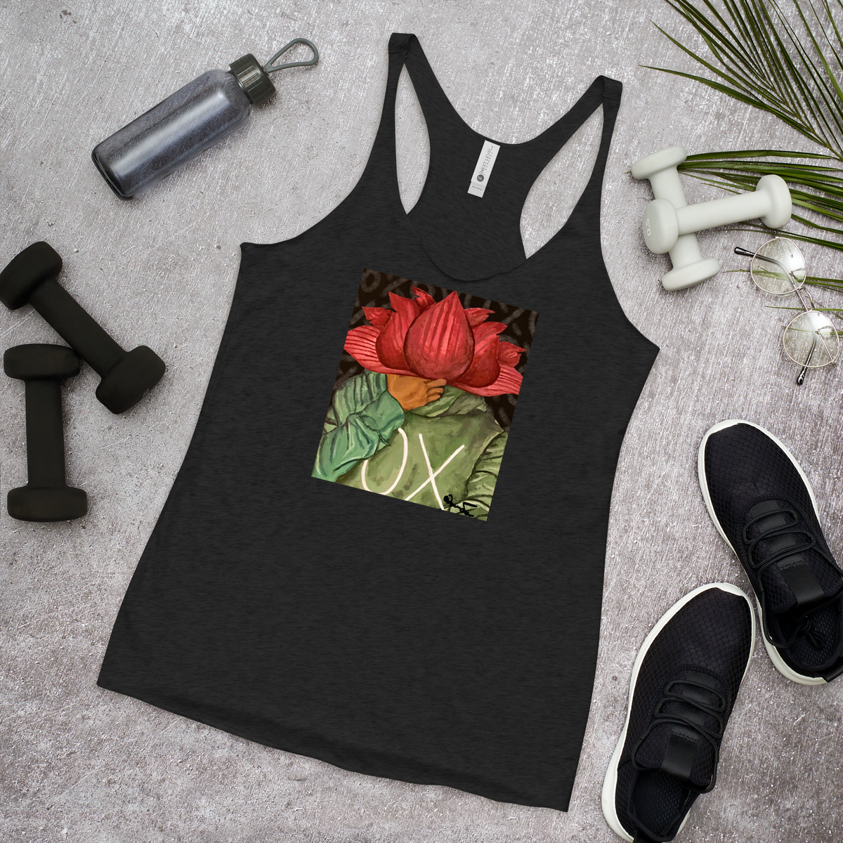 OX Flower Bomb Women's Graphic Racerback Tank