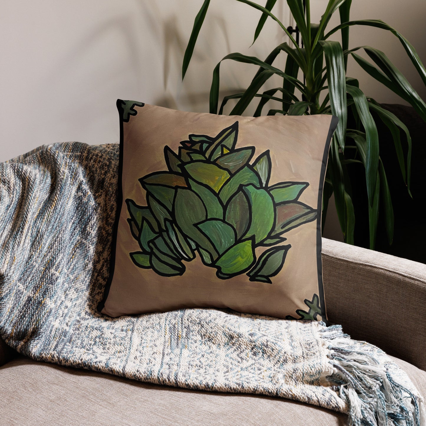 Peace Plant Throw Pillow