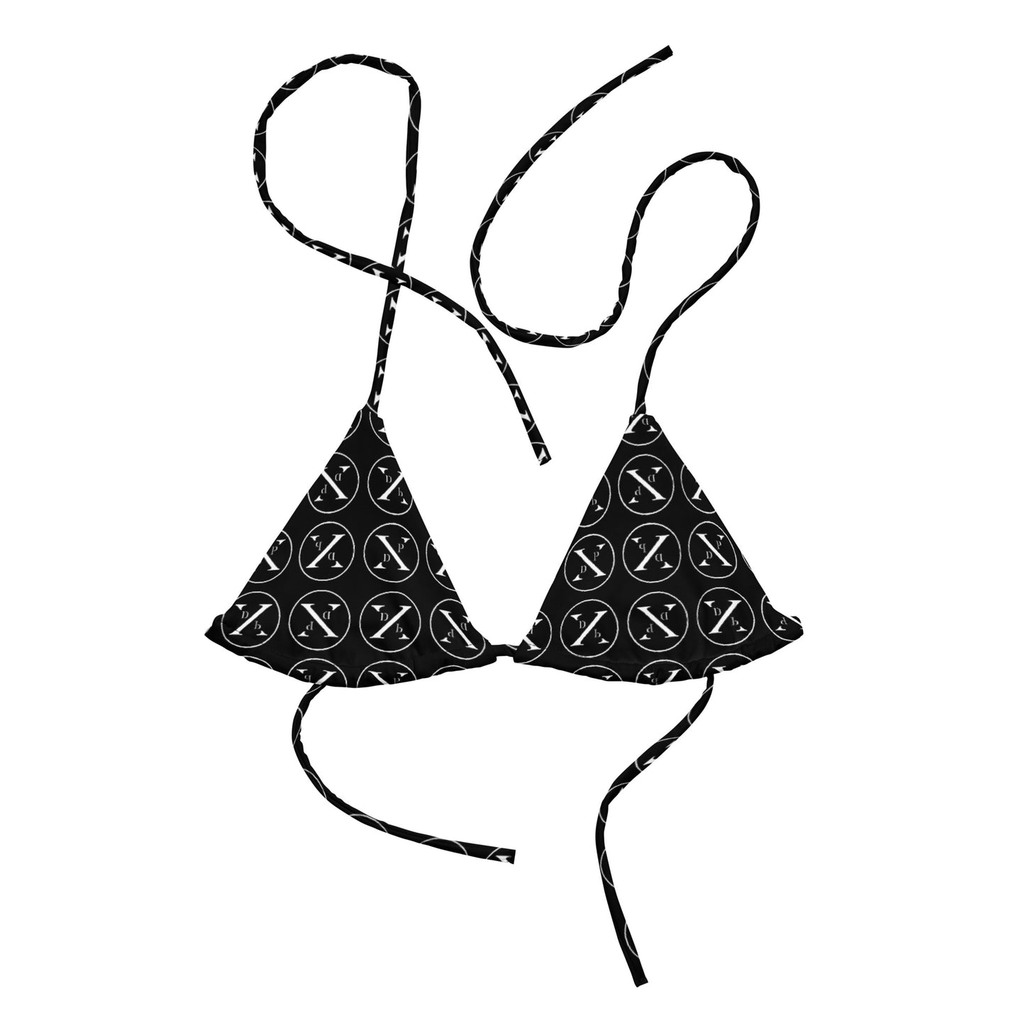 Desired Paintings All-Over Print Recycled String Bikini Top