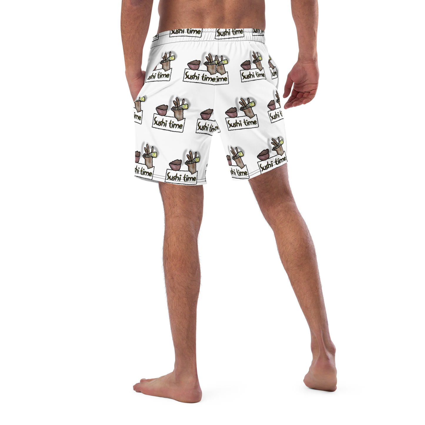 Sushi Time Men's All-Over Print Swim Trunks