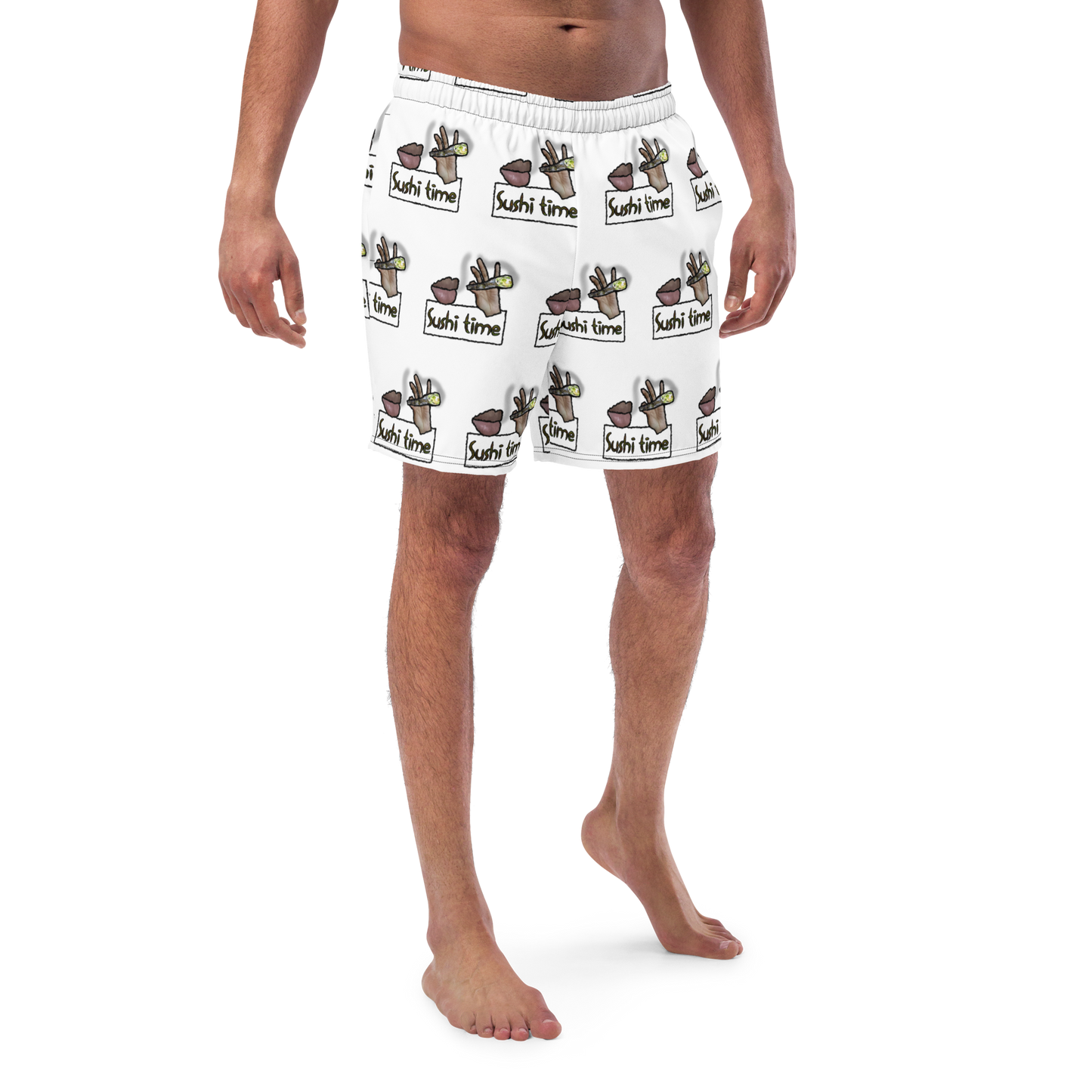 Sushi Time Men's All-Over Print Swim Trunks