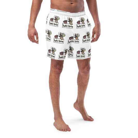 Sushi Time Men's All-Over Print Swim Trunks