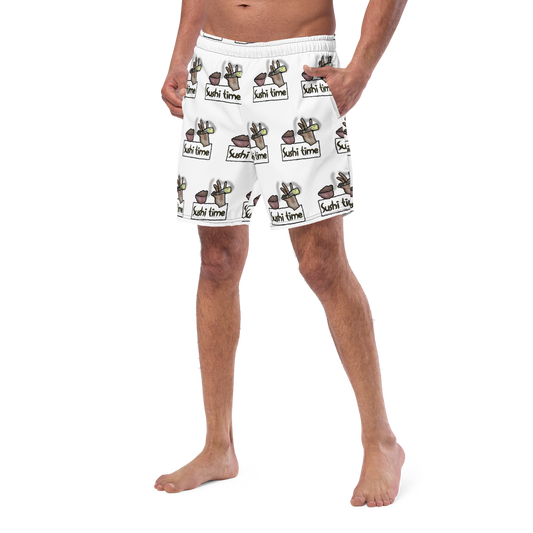 Sushi Time Men's All-Over Print Swim Trunks