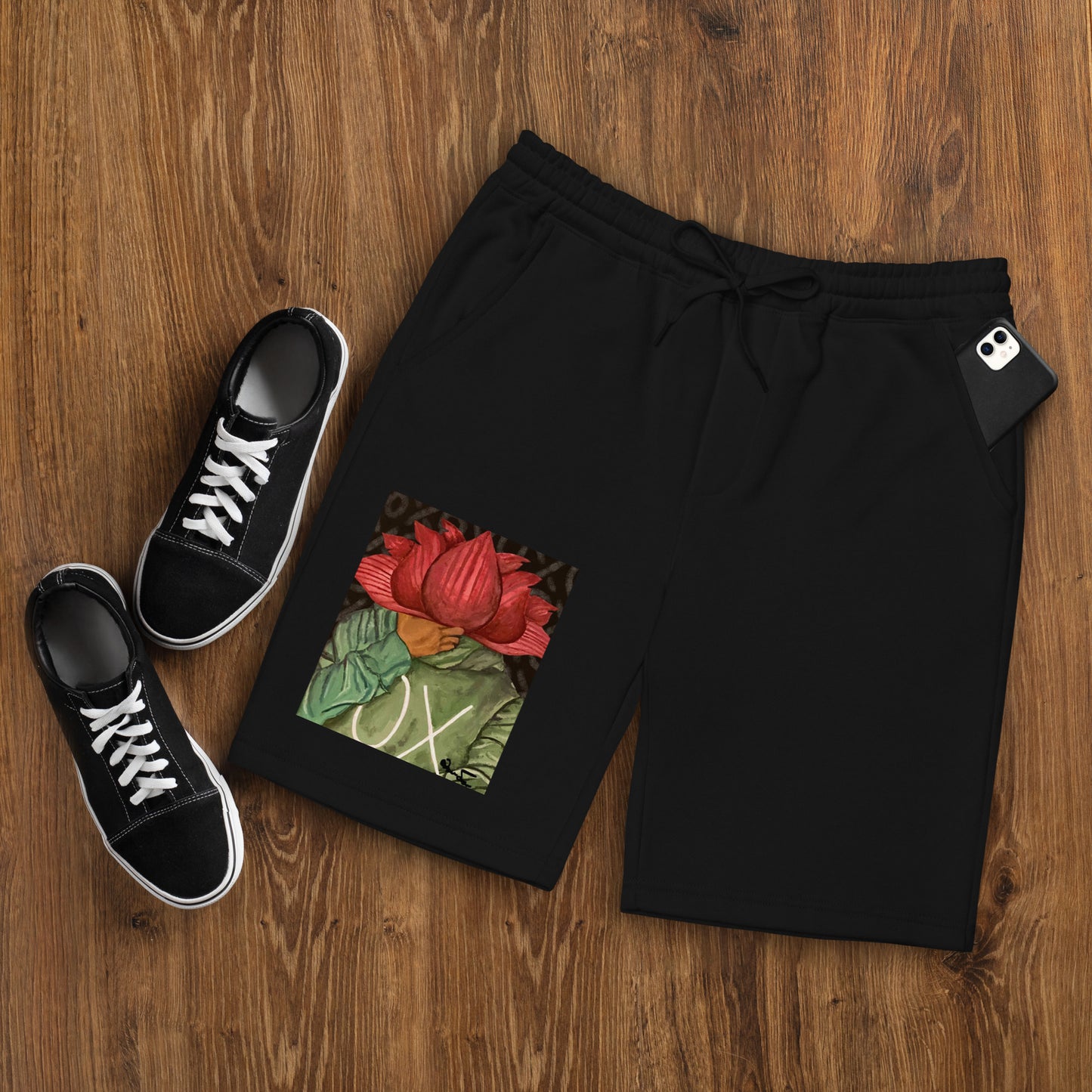 OX Flower Bomb Men's Unisex Fleece Shorts