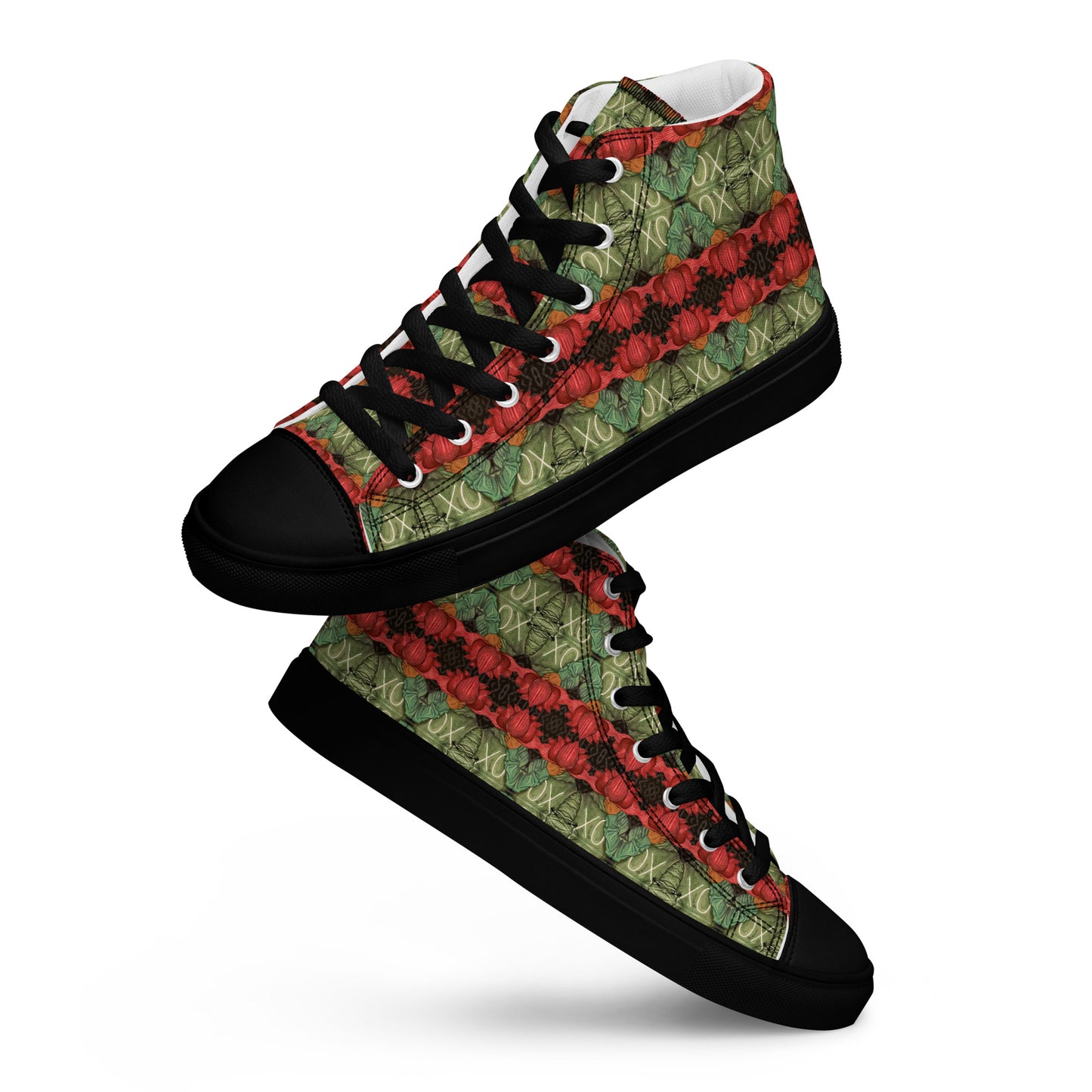 Ox Flower Bomb Men’s High Top Canvas Shoes