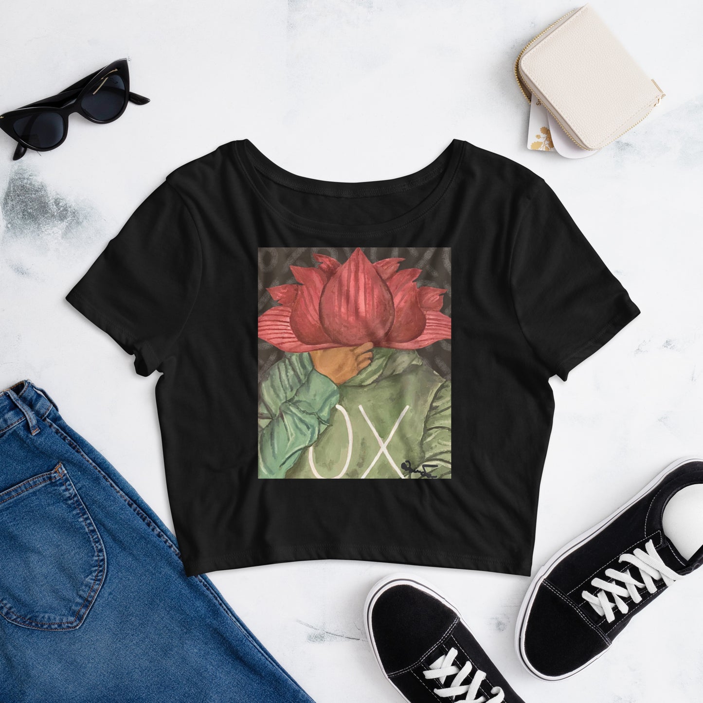 OX Flower Bomb Women’s Graphic Crop Tee