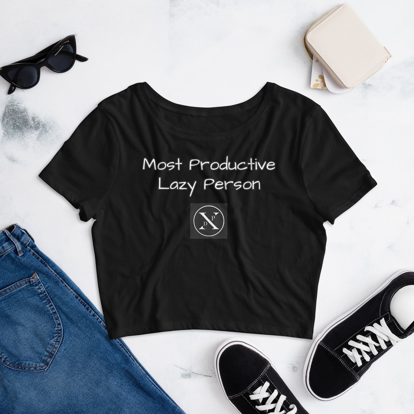 Most Productive Lazy Person Women’s Crop Tee