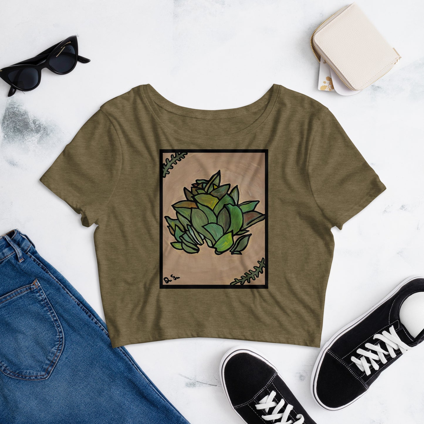 Peace Plants Women’s Graphic Crop Tee