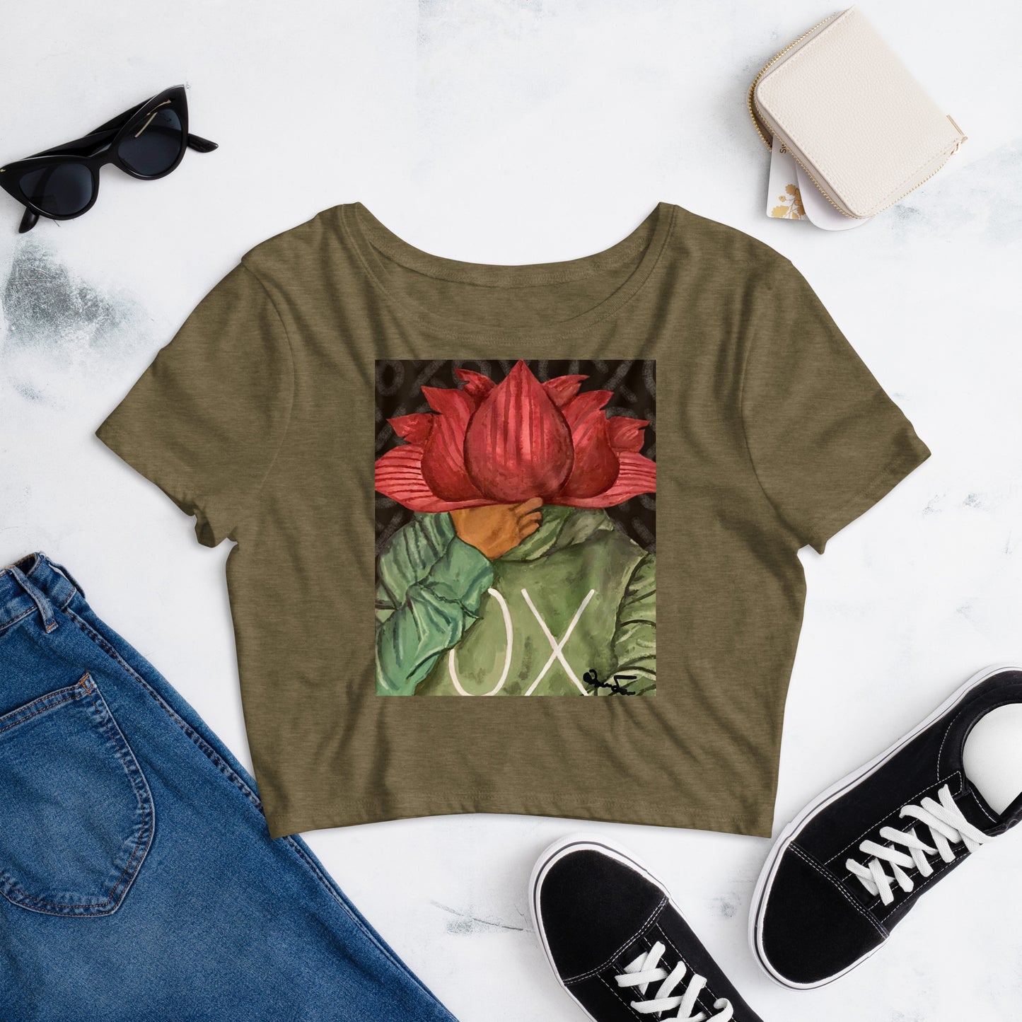 OX Flower Bomb Women’s Graphic Crop Tee