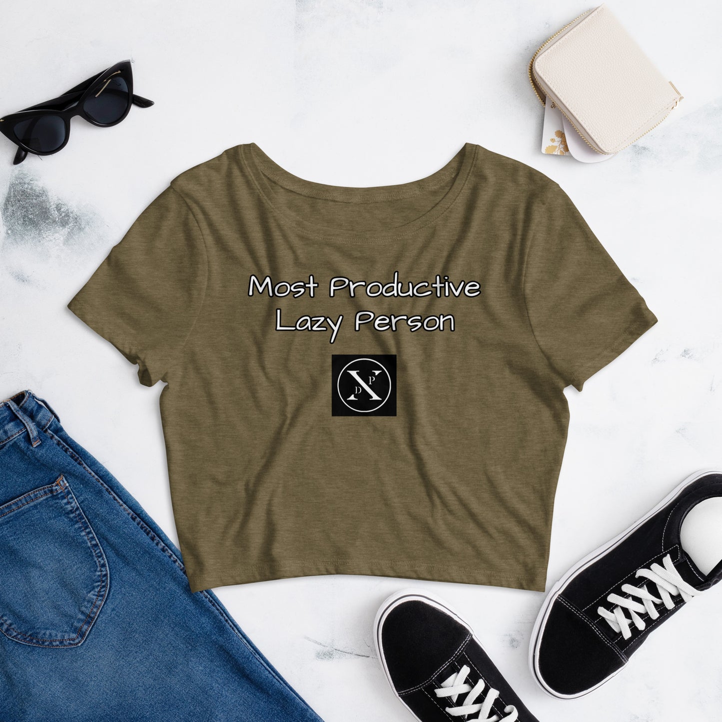 Most Productive Lazy Person Women’s Crop Tee