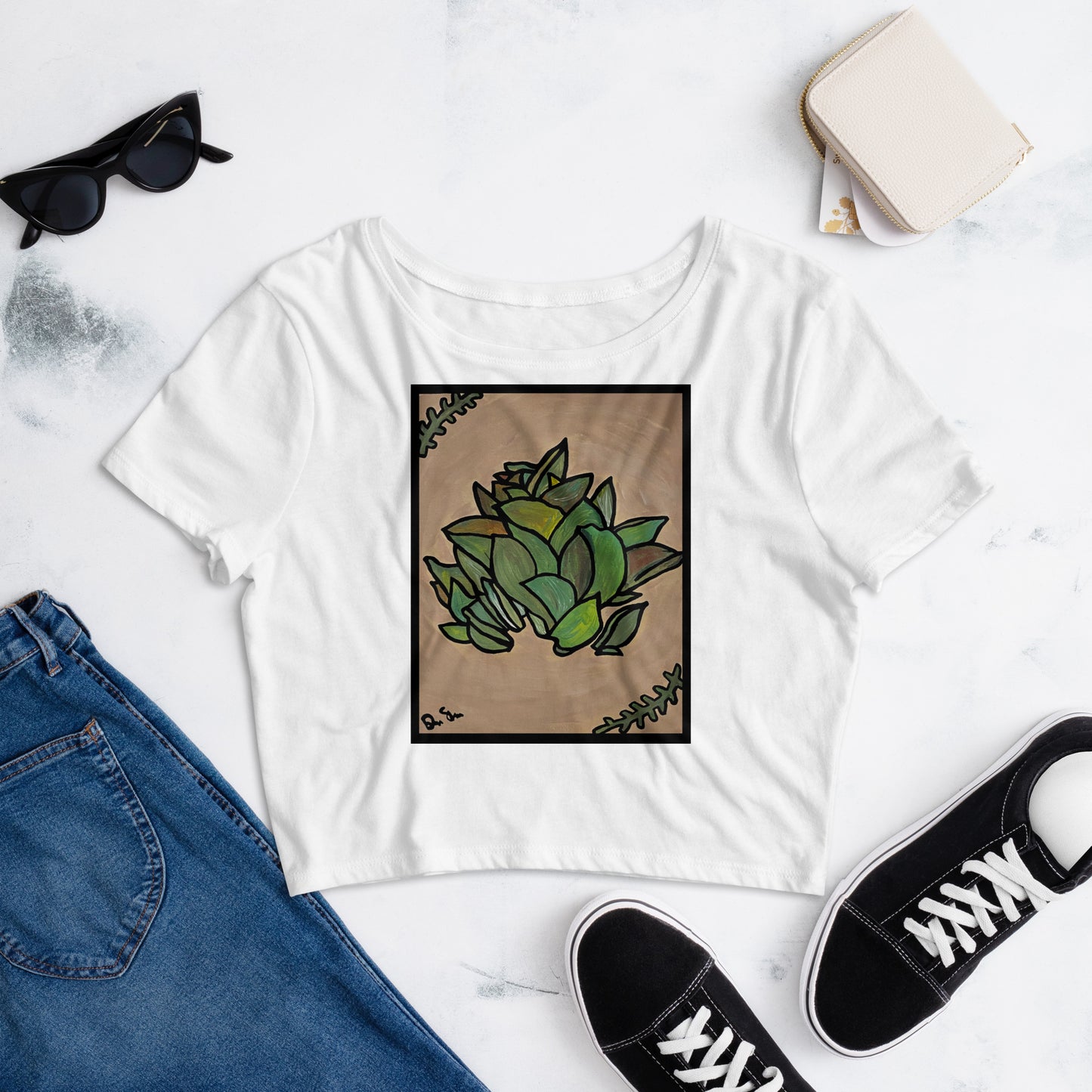 Peace Plants Women’s Graphic Crop Tee