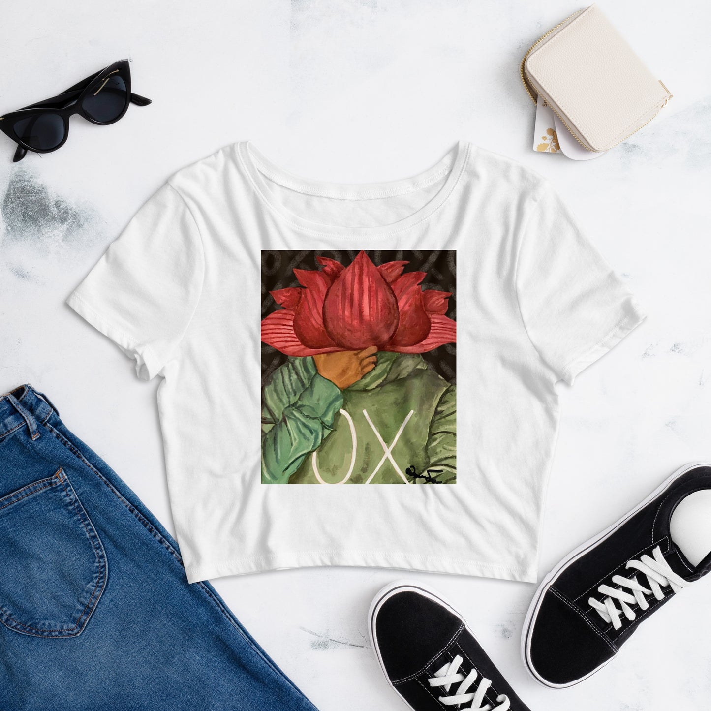 OX Flower Bomb Women’s Graphic Crop Tee