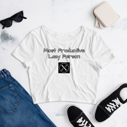 Most Productive Lazy Person Women’s Crop Tee