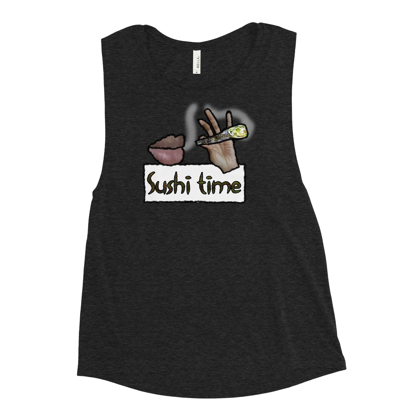 Sushi Time Ladies’ Graphic Muscle Tank