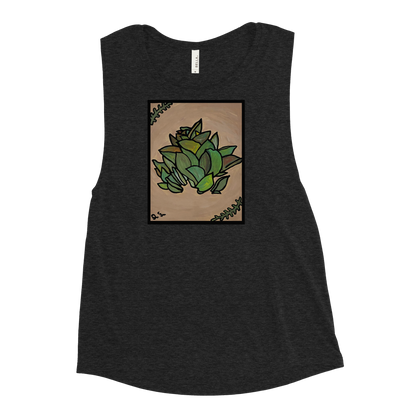 Peace Plant Ladies’ Graphic Muscle Tank
