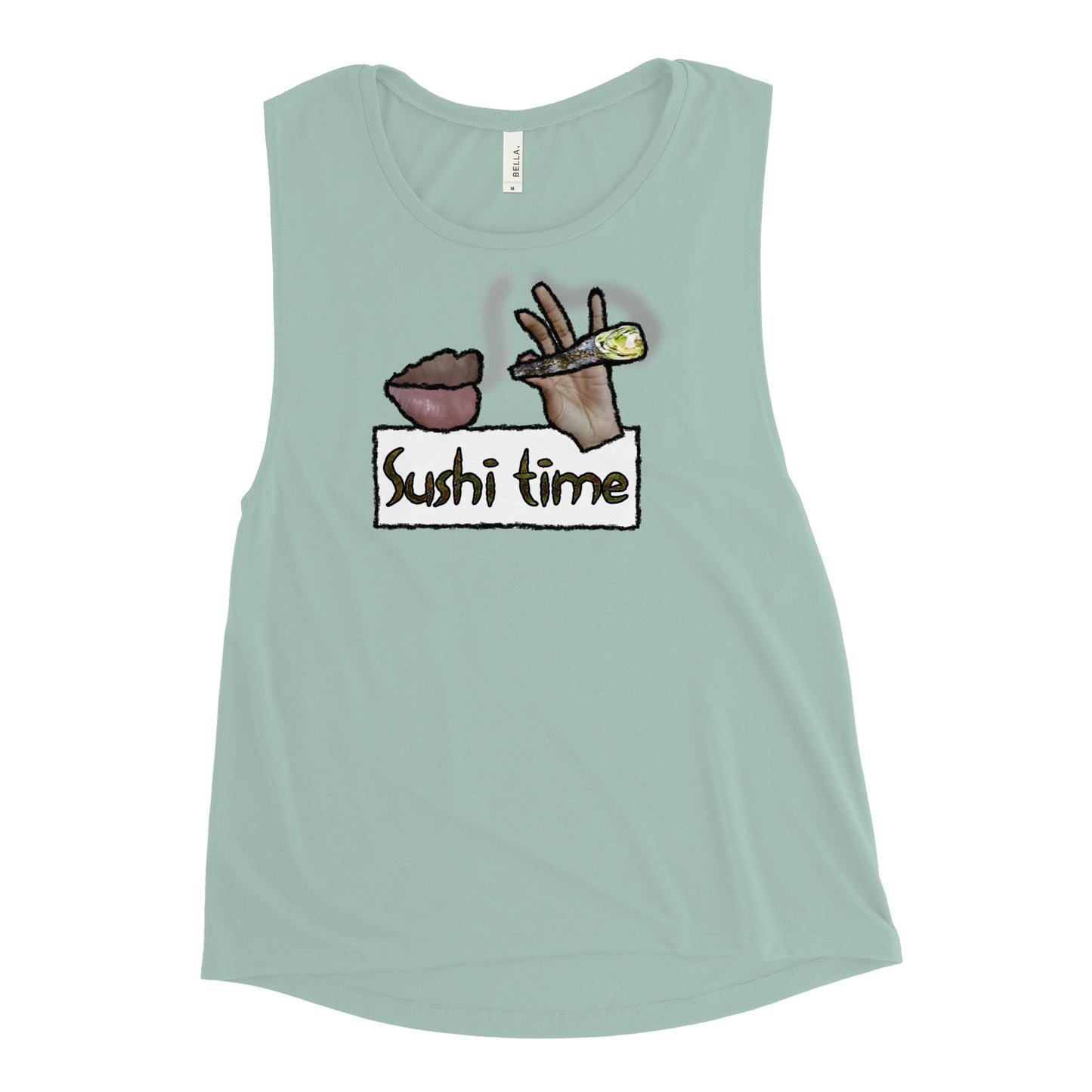 Sushi Time Ladies’ Graphic Muscle Tank