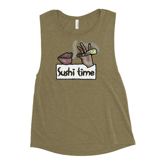 Sushi Time Ladies’ Graphic Muscle Tank