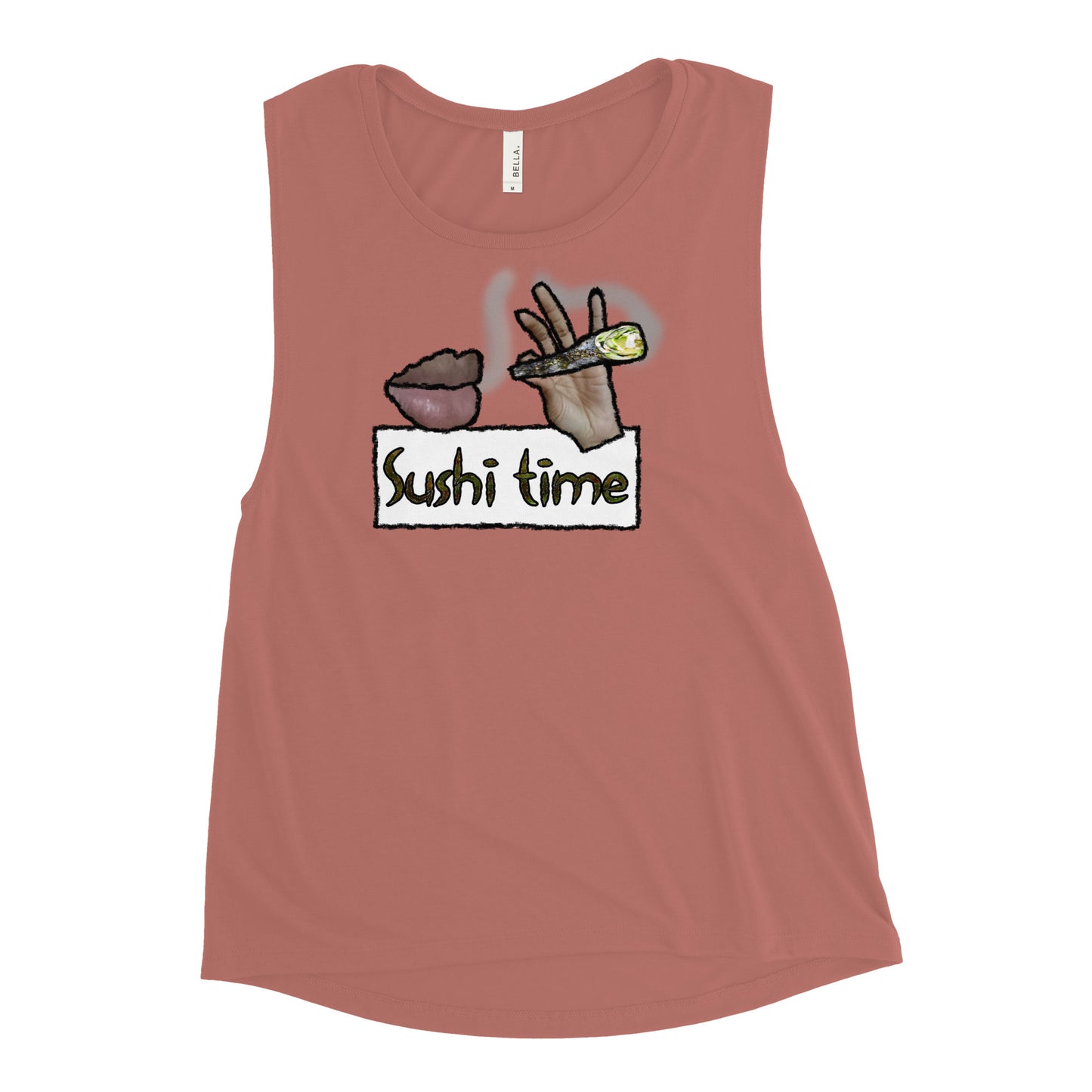 Sushi Time Ladies’ Graphic Muscle Tank