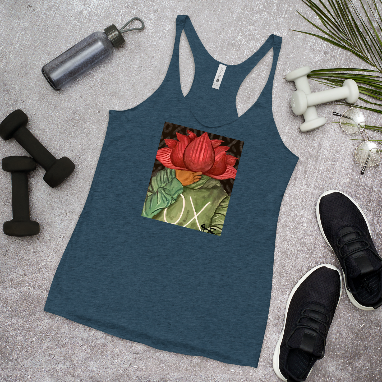 OX Flower Bomb Women's Graphic Racerback Tank