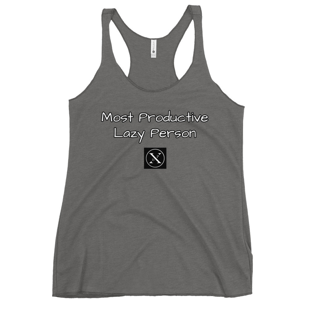 Most Productive Lazy Person Women's Racerback Tank