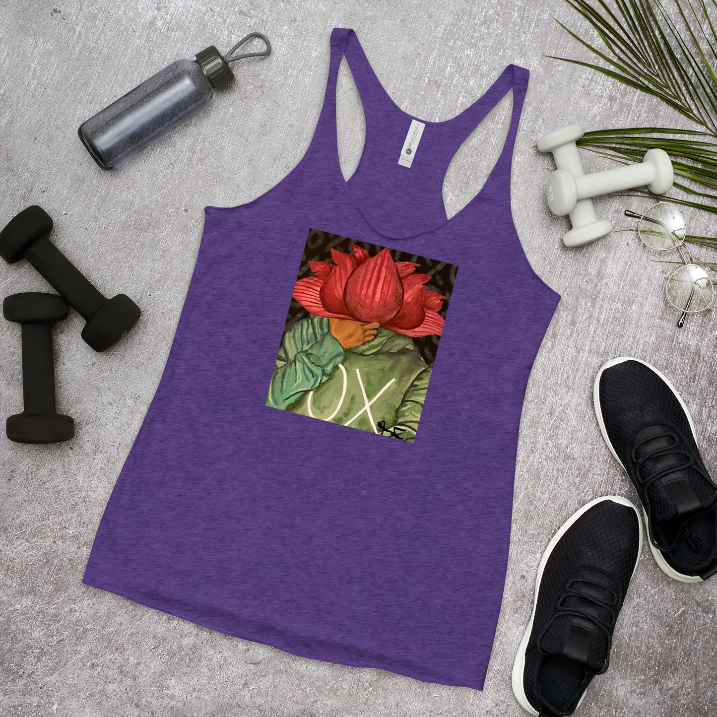 OX Flower Bomb Women's Graphic Racerback Tank