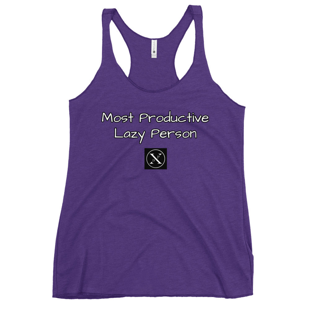 Most Productive Lazy Person Women's Racerback Tank